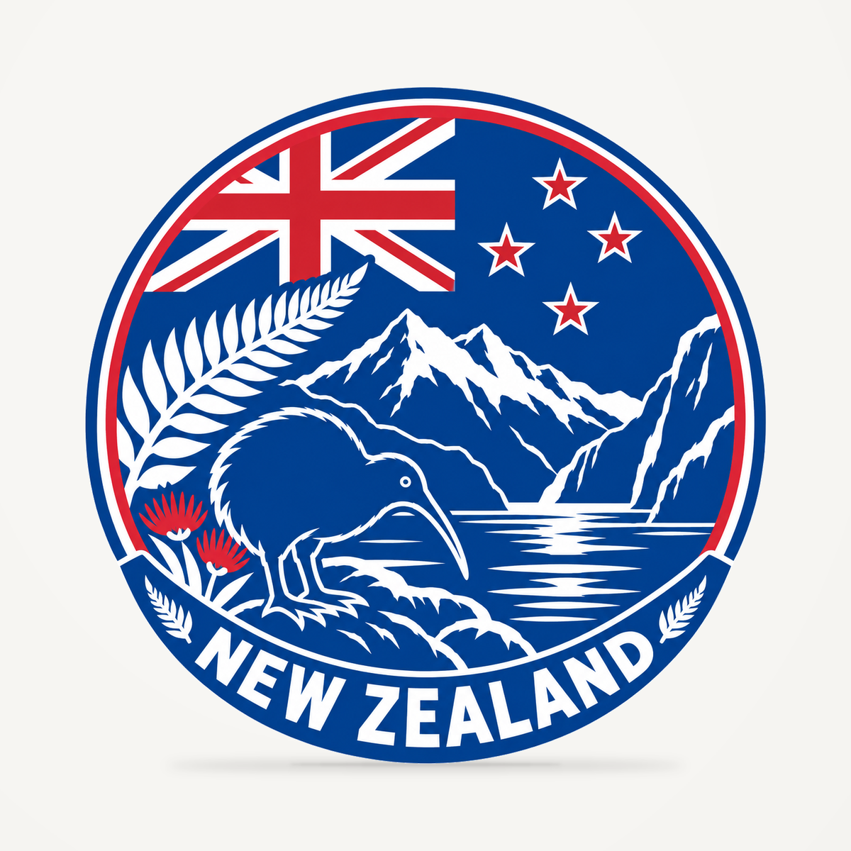 New Zealand 3D-printed country seal — front view