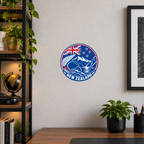 New Zealand 3D-printed country seal — wall display at approximately 9.5 inches diameter