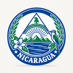 Nicaragua 3D-printed country seal — front view