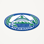 Nicaragua 3D-printed country seal — angled view showing thin profile