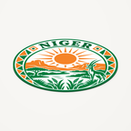 Niger 3D-printed country seal — angled view showing thin profile