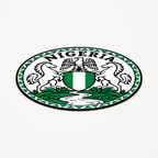 Angled view showing the thin profile of the Nigeria 3D-printed country seal
