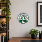 Nigeria 3D-printed country seal displayed on a home office wall at approximately 9.5 inches across