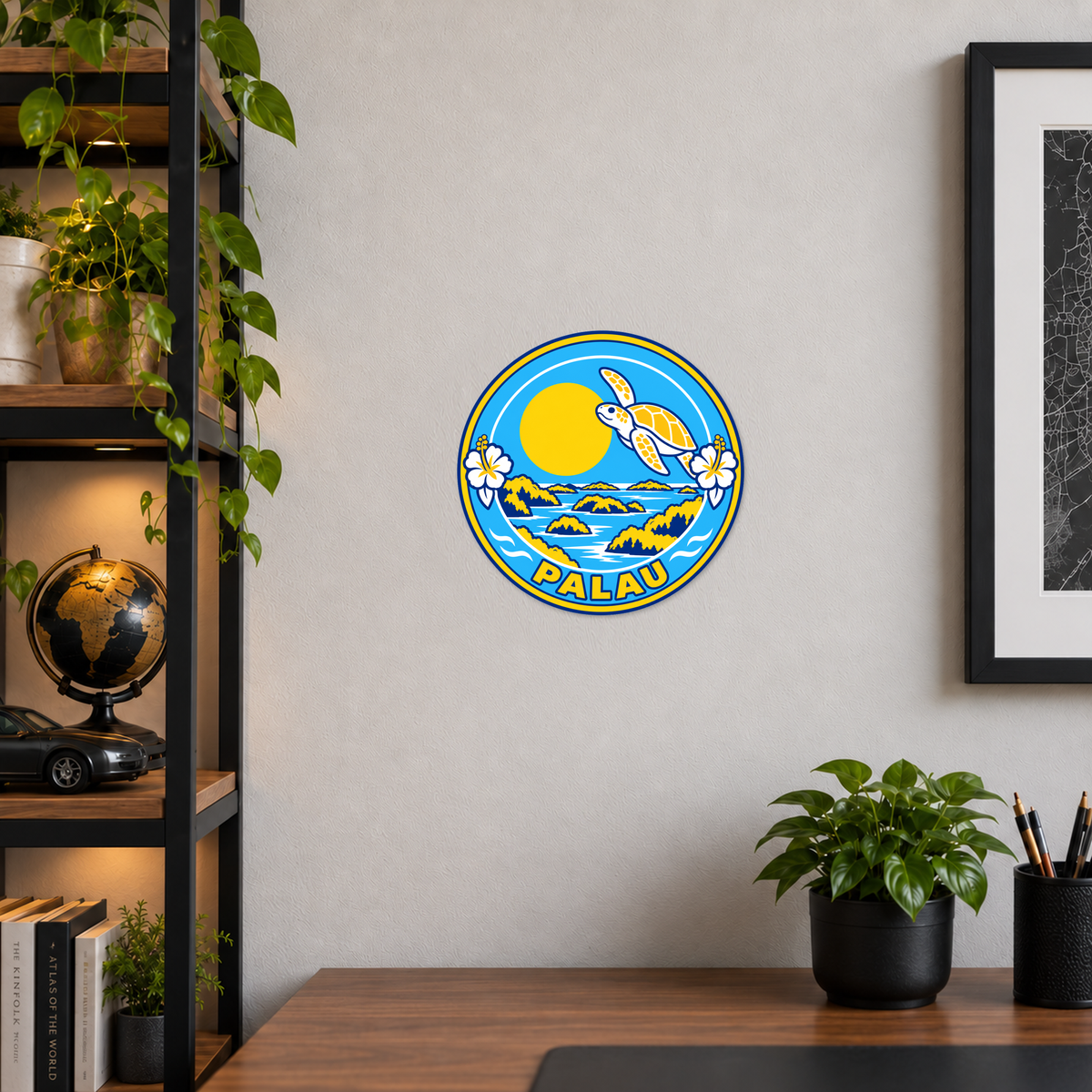 Palau 3D-printed country seal — wall display at approximately 9.5 inches diameter