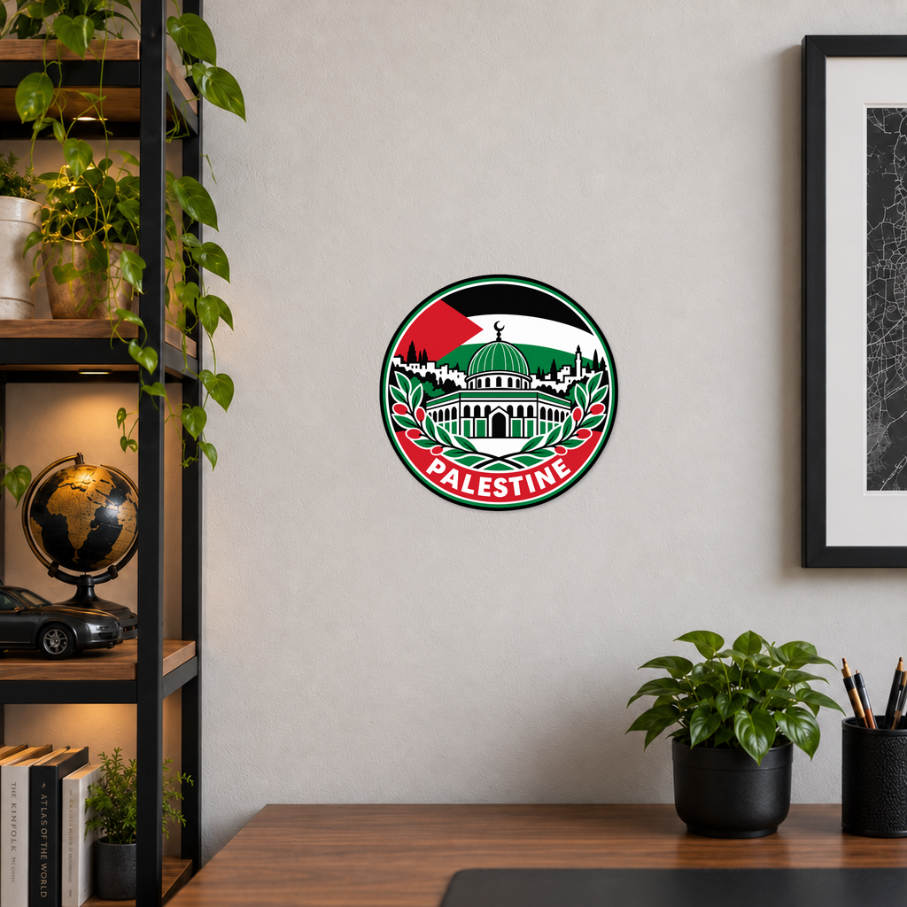 Palestine 3D-printed country seal — wall display at approximately 9.5 inches diameter