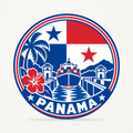 Panama 3D-printed country seal — front view