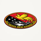 Papua New Guinea 3D-printed country seal — angled view showing thin profile