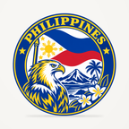 Front view of the Philippines 3D-printed country seal