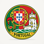 Portugal 3D-printed country seal — front view