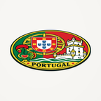 Portugal 3D-printed country seal — angled view showing thin profile