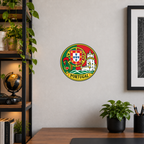 Portugal 3D-printed country seal — wall display at approximately 9.5 inches diameter