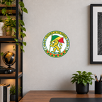 Republic of the Congo 3D-printed country seal displayed on a home office wall at approximately 9.5 inches across