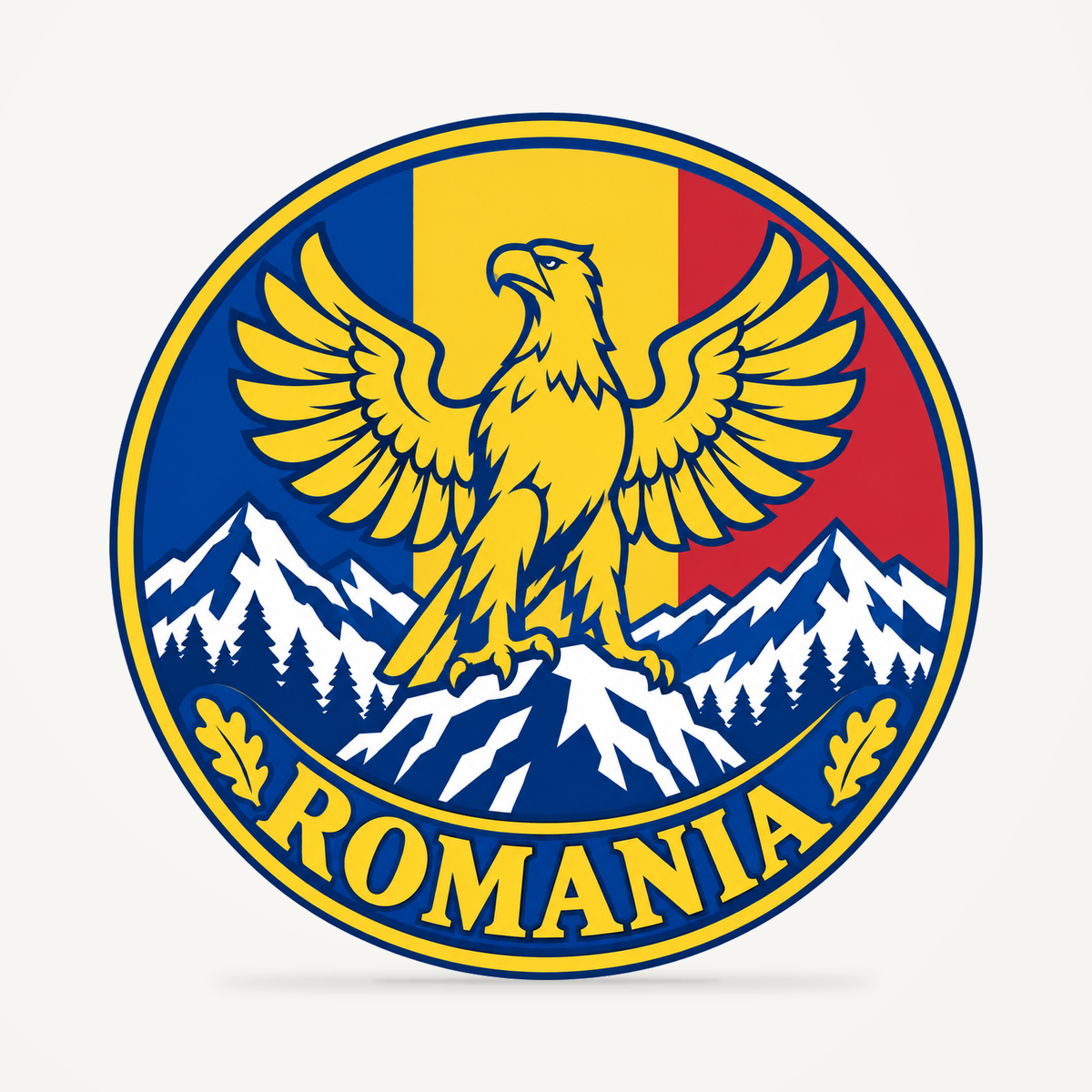 Romania 3D-printed country seal — front view
