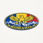 Romania 3D-printed country seal — angled view showing thin profile