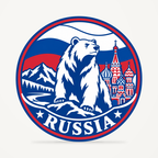 Russia 3D-printed country seal — front view