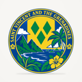 Saint Vincent and the Grenadines 3D-printed country seal — front view
