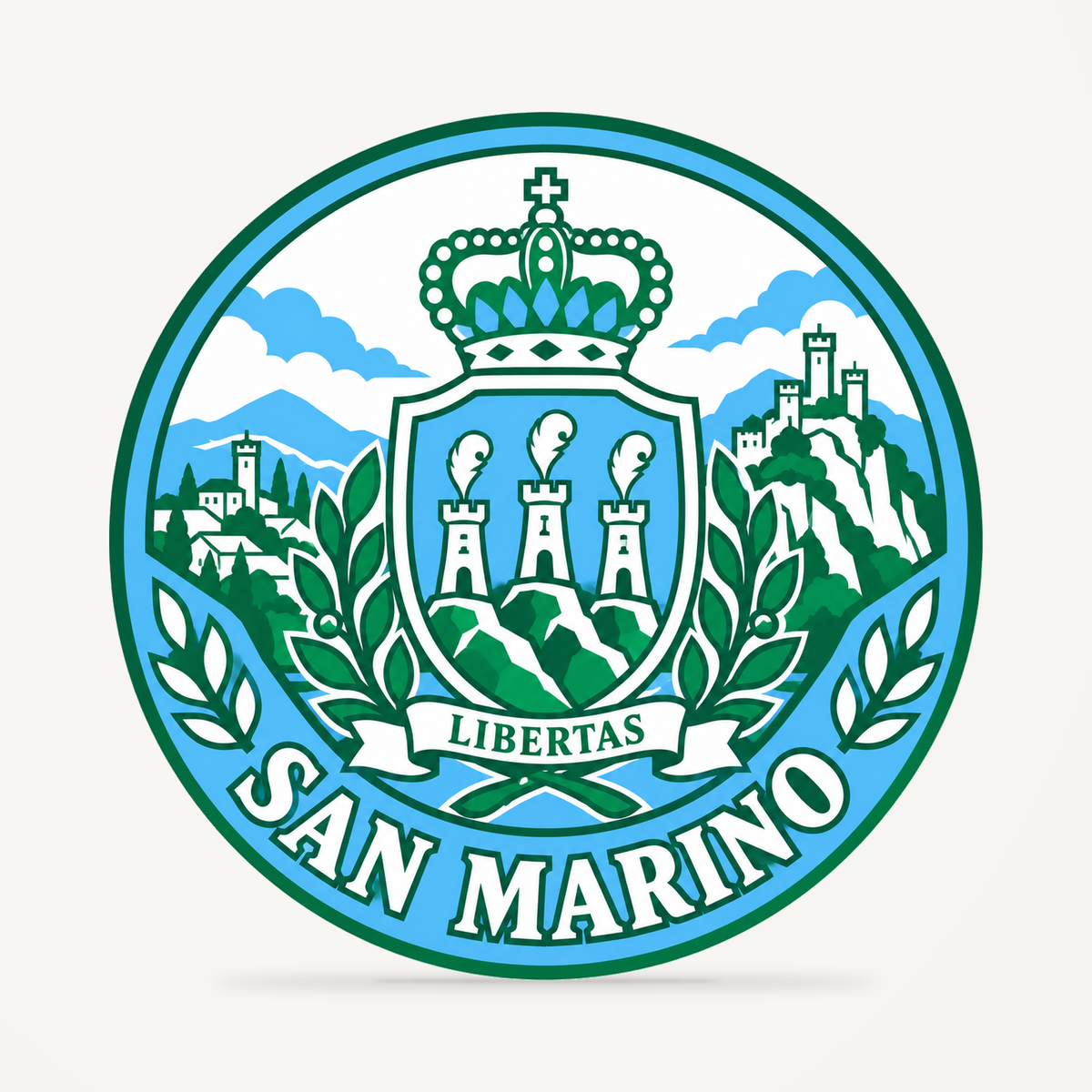 San Marino 3D-printed country seal — front view