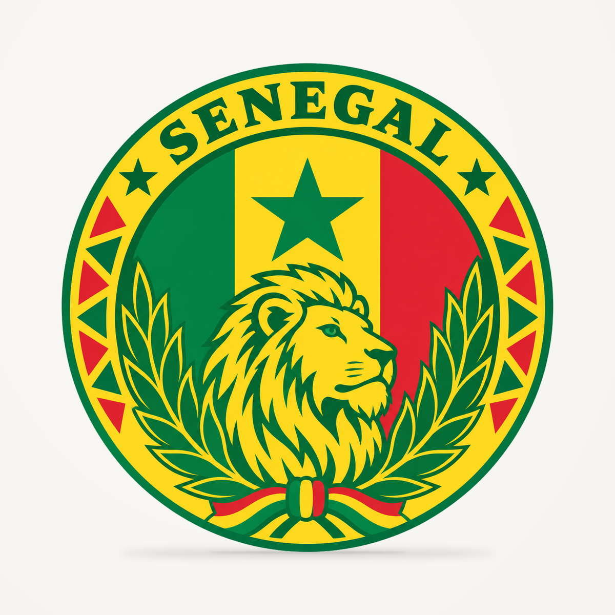 Front view of the Senegal 3D-printed country seal