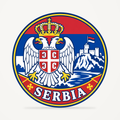 Serbia 3D-printed country seal — front view