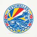 Front view of the Seychelles 3D-printed country seal