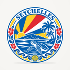 Front view of the Seychelles 3D-printed country seal