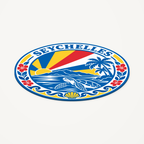 Angled view showing the thin profile of the Seychelles 3D-printed country seal