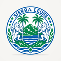 Front view of the Sierra Leone 3D-printed country seal
