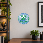 Sierra Leone 3D-printed country seal displayed on a home office wall at approximately 9.5 inches across