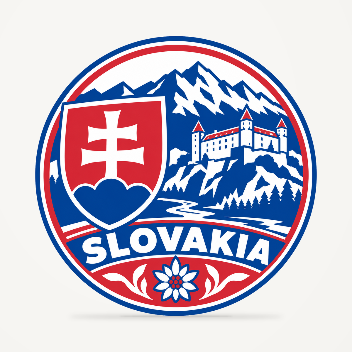 Slovakia 3D-printed country seal — front view