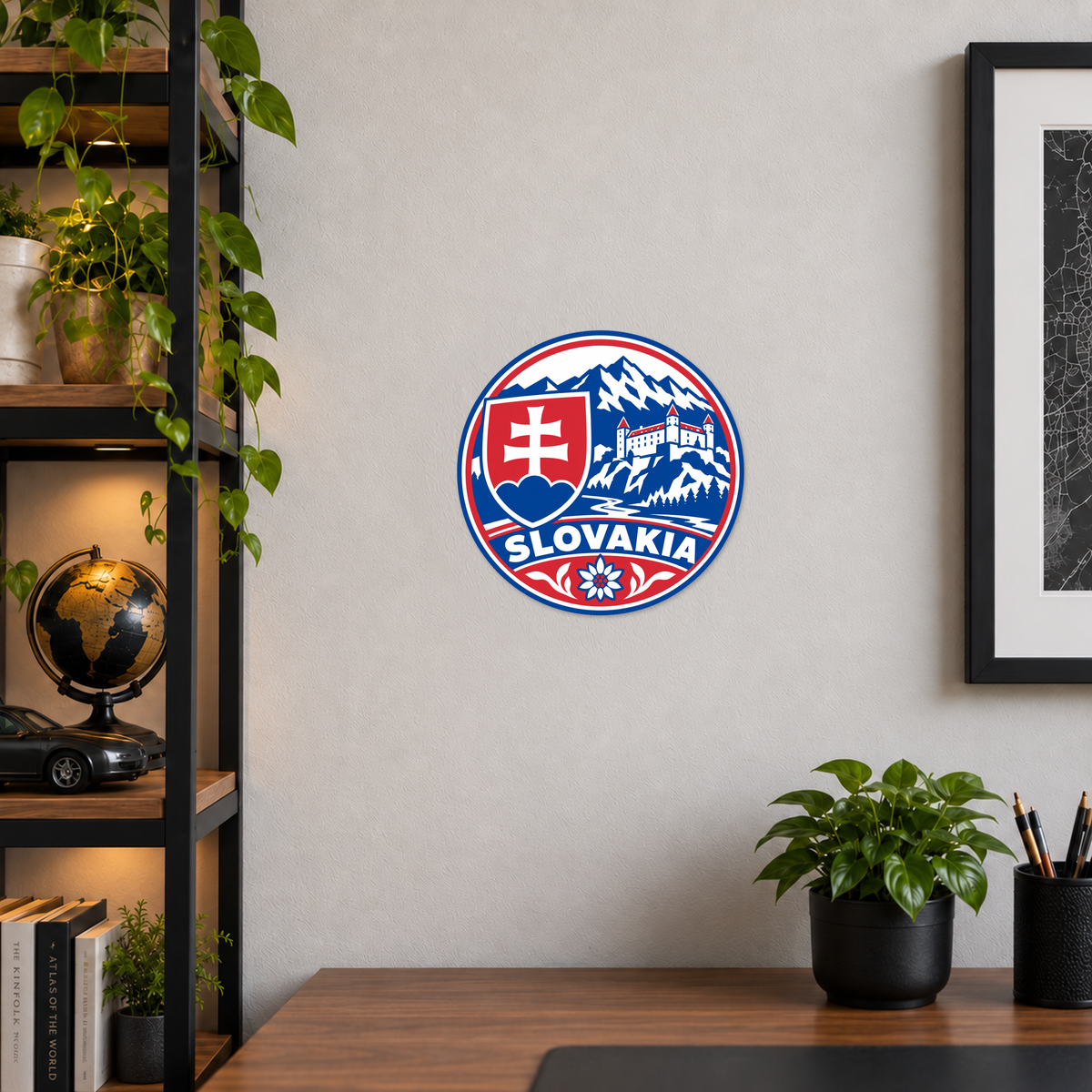 Slovakia 3D-printed country seal — wall display at approximately 9.5 inches diameter