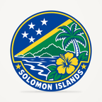 Solomon Islands 3D-printed country seal — front view