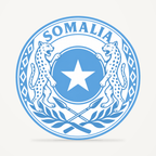 Front view of the Somalia 3D-printed country seal