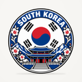 Front view of the South Korea 3D-printed country seal