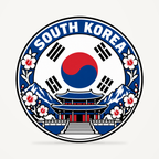 Front view of the South Korea 3D-printed country seal