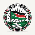 Front view of the South Sudan 3D-printed country seal