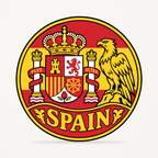 Spain 3D-printed country seal — front view