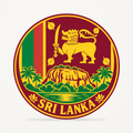 Front view of the Sri Lanka 3D-printed country seal