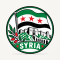 Front view of the Syria 3D-printed country seal