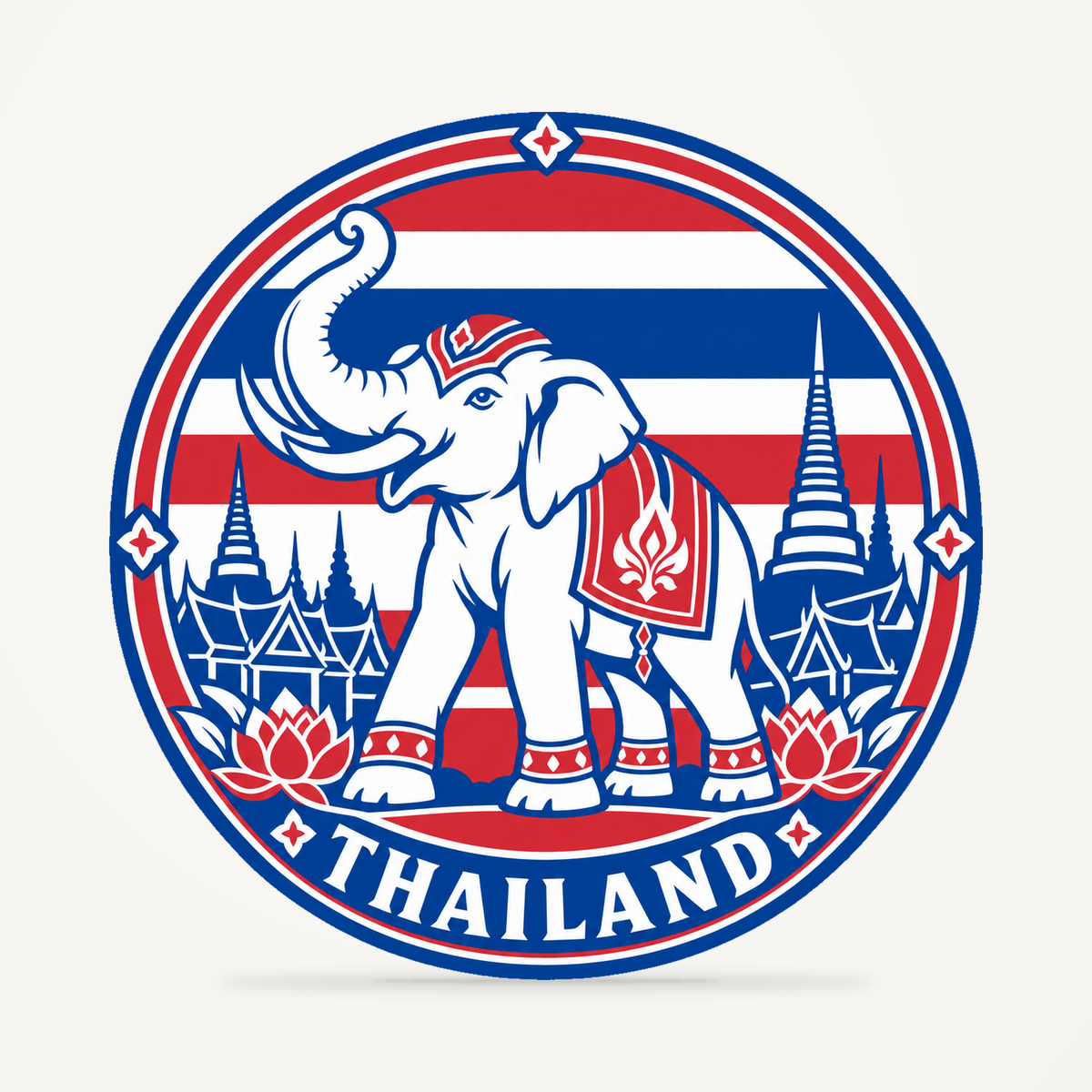 Front view of the Thailand 3D-printed country seal