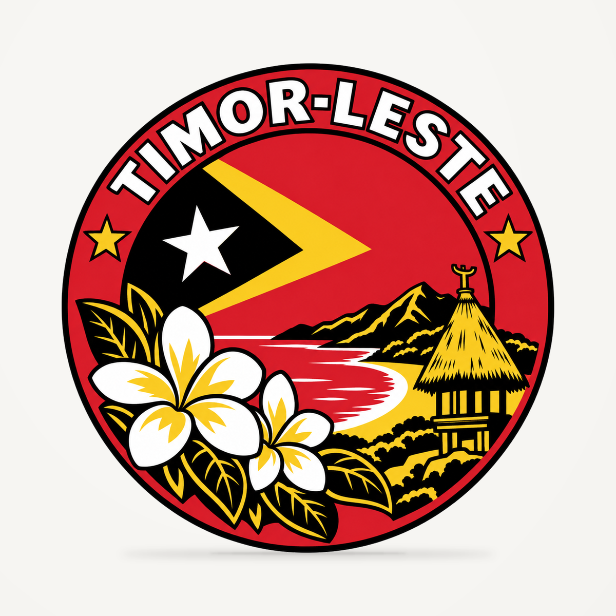 Front view of the Timor-Leste 3D-printed country seal