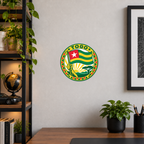 Togo 3D-printed country seal displayed on a home office wall at approximately 9.5 inches across