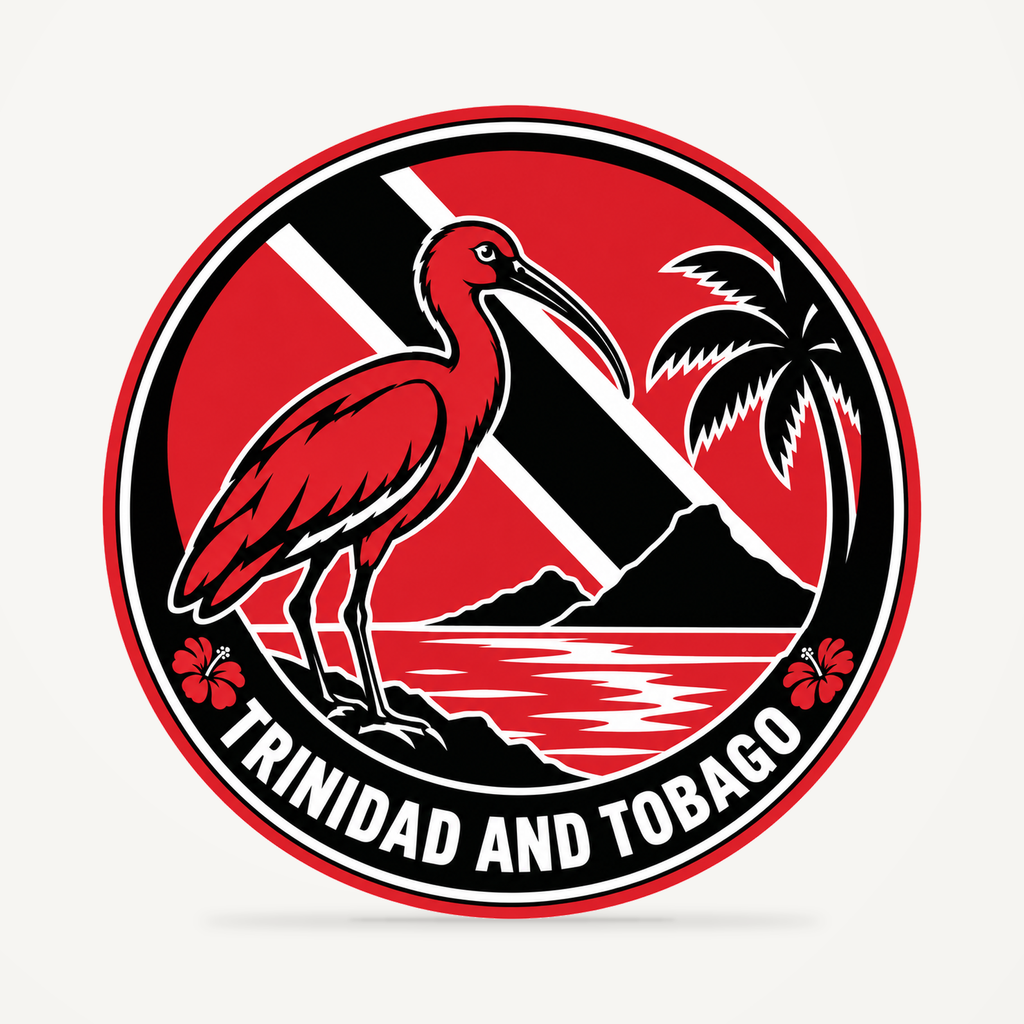 Trinidad and Tobago 3D-printed country seal — front view