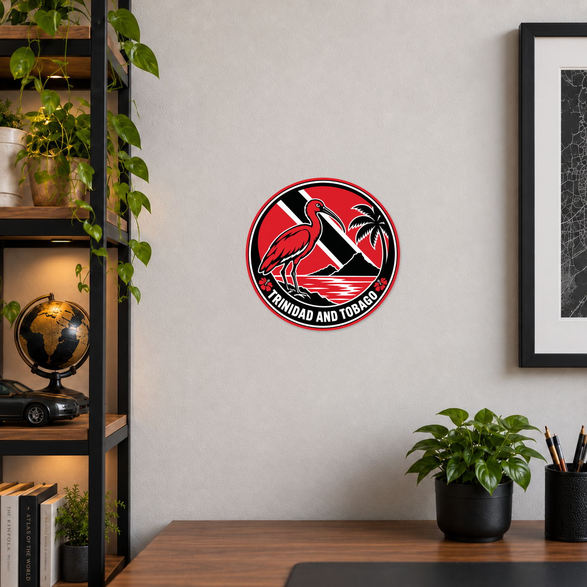 Trinidad and Tobago 3D-printed country seal — wall display at approximately 9.5 inches diameter