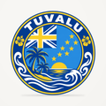 Tuvalu 3D-printed country seal — front view