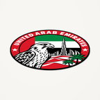 Angled view showing the thin profile of the United Arab Emirates 3D-printed country seal