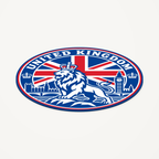 United Kingdom 3D-printed country seal — angled view showing thin profile