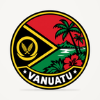 Vanuatu 3D-printed country seal — front view