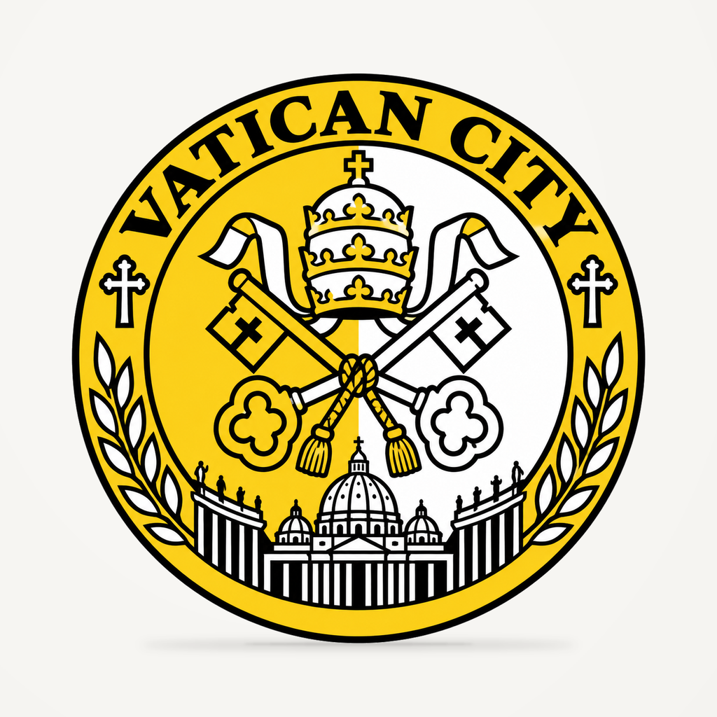 Vatican City 3D-printed country seal — front view