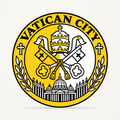 Vatican City 3D-printed country seal — front view
