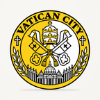 Vatican City 3D-printed country seal — front view
